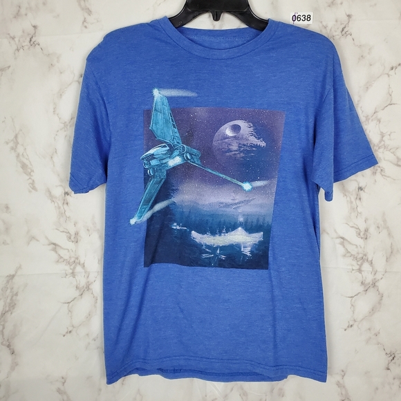 STAR WARS Blue Short Sleeve T-Shirt Luke Skywalker - Picture 3 of 6